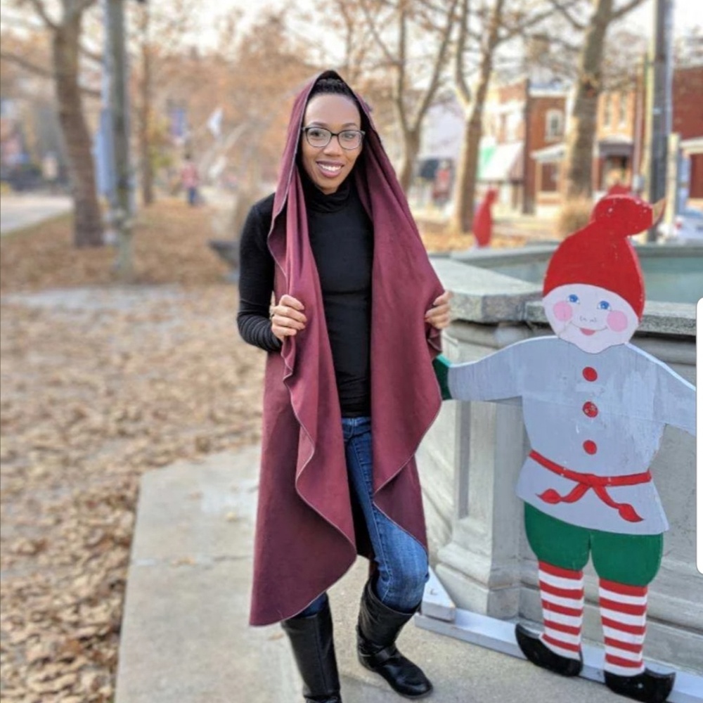 Me By Lee Vegan suede wrap duster